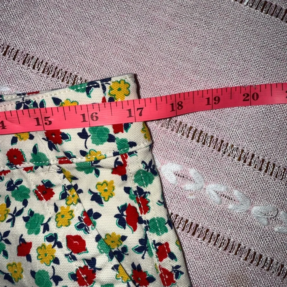 🌼 J.Crew Mercantile Floral Button Front Mini Skirt Size 10 Cotton Stretch